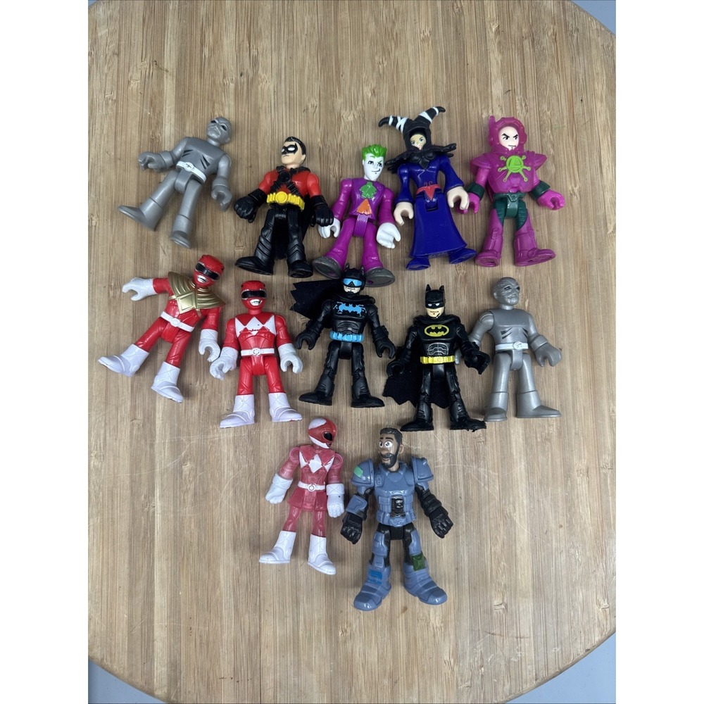 Imaginext DC Collectible Figures hero, Villains, Power Rangers Lot Of 12
